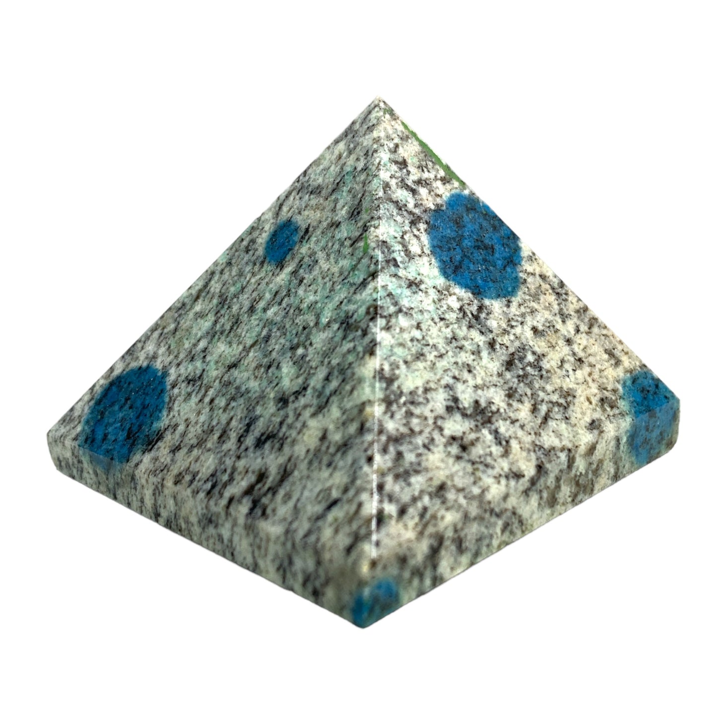 K2 Raindrop Jasper - 40-70mm - Pyramids - Azurite - Price per gram per piece (B2B ordering 1 = 1 piece so we charge Ex. 60g = $12.60 each)  sense of safety security and grounding
