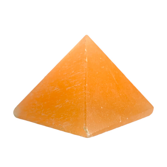 Orange Selenite - Pyramids - 40 to 70mm - Price per gram per piece (B2B ordering 1 = 1 piece so we charge Ex. 60g = $10.80 each) - NEW121