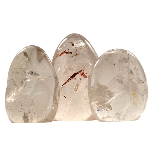 Pierres dressées en quartz clair, formes libres naturelles polies - 14-16cm - Prix au gramme - NEW822