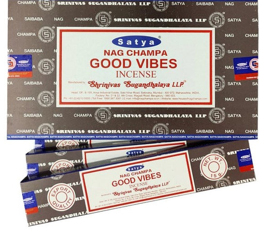 Satya Incense - Good Vibes - Box Of 12 Packs