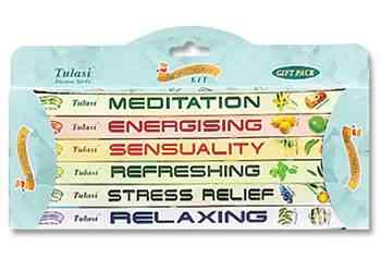 Tulasi 6 in 1 Aromatherapy Incense Stick - 8 Stick Gift Pack - Square inner boxes - NEW121