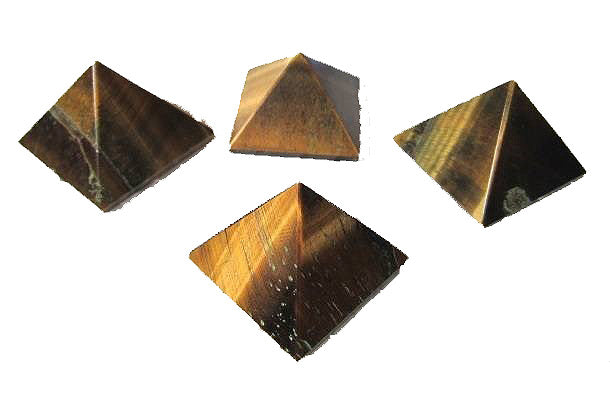 Tiger Eye - Small Pyramids - 23 to 28mm - Price per piece 15g - Order in 5's - NEW422