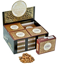 Goloka Myrrh Resin Incense - Display Box With 12 Packs 50 grams