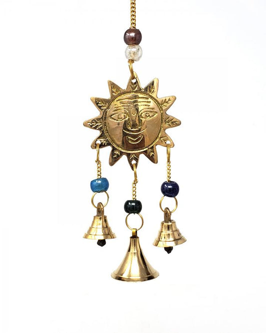 Sun Design Brass WIND CHIME - 9 inch - India - NEW1121