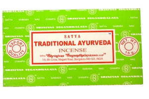 Satya Incense - Traditional Ayurveda - Box Of 12 Packs  - 15 grams