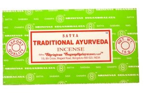 Encens Satya - Ayurveda Traditionnel - Boîte De 12 Sachets - 15 grammes