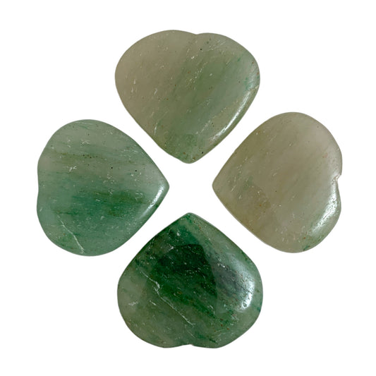 Small HEART - Green Jade - 25-35mm - 7 grams - India - NEW1221
