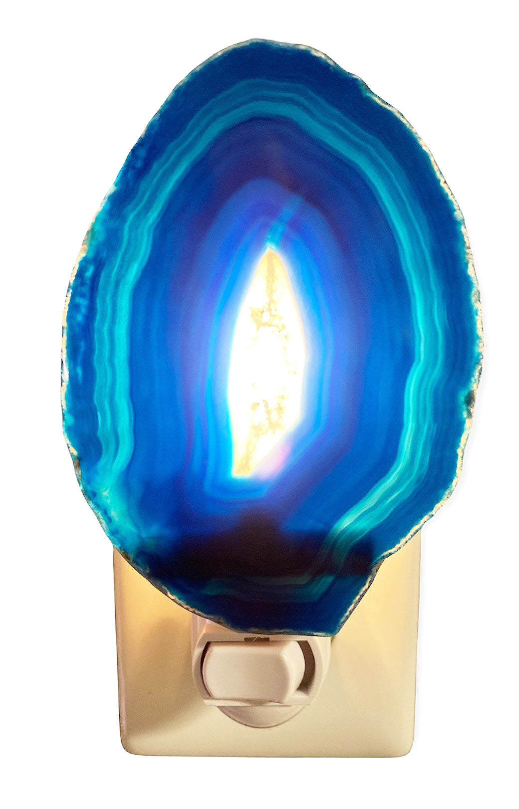 AGATE NIGHT LIGHTS - Blue - 3.15 inch + Slice - Loose no packaging