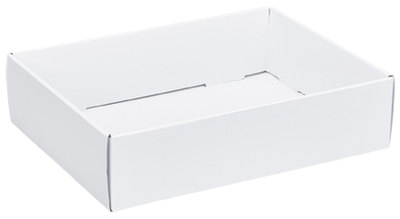 Boîte de plateau décorative blanche - 12 x 9 x 3 pouces (commande par 6)(48)