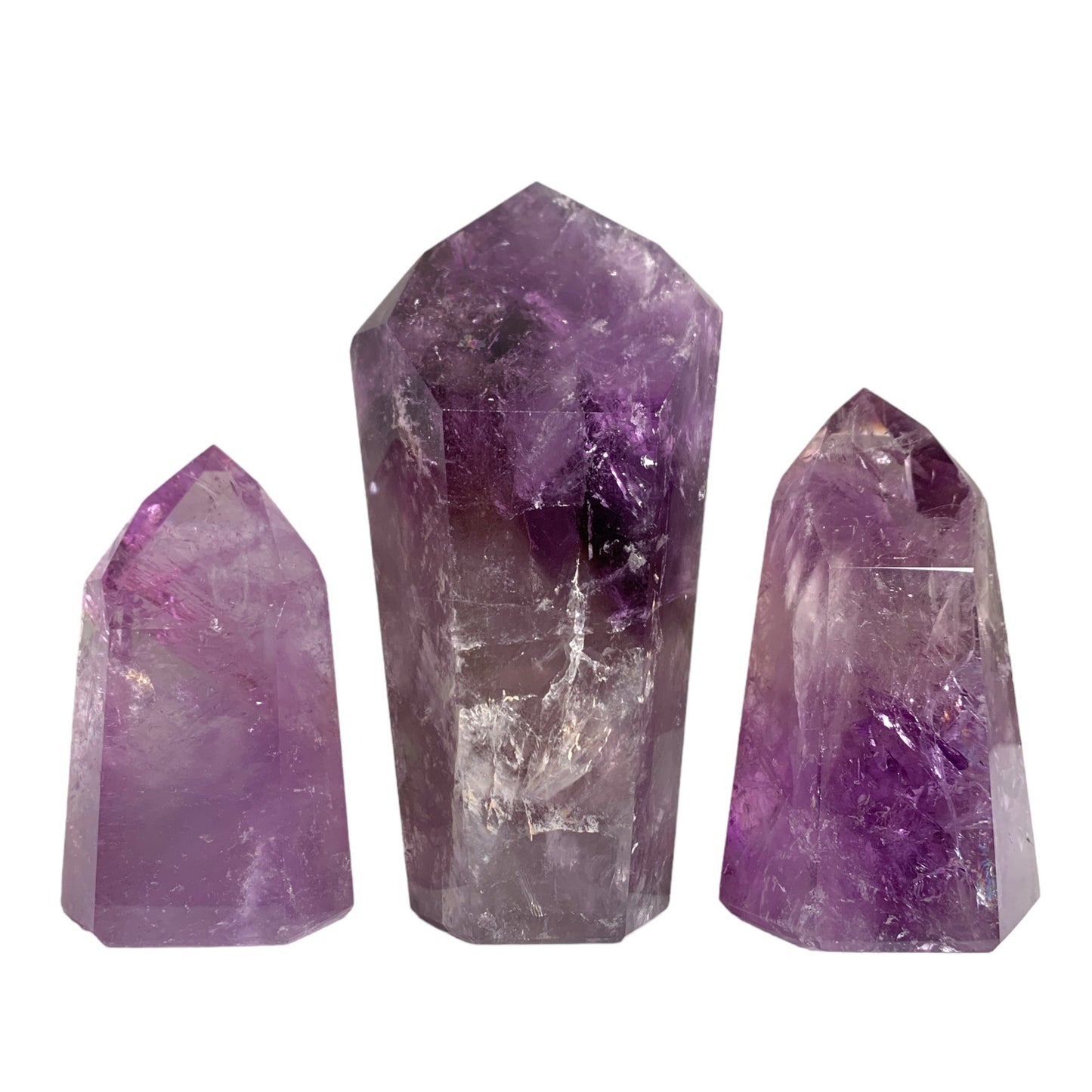 AMETHYST - Polished Points - Grade A - 3 to 6 inch - Price per gram - Brazil - NEW122 (5-10pcs in a kg)
