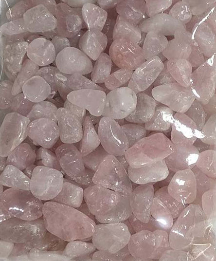 Rose Quartz Tumbled Stones - QB Small 10 - 20 mm - 1 kg - China - NEW222 - Stone of Love for oneself and Universal Love