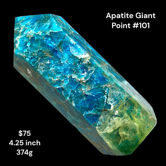 Apatite - Giant - 4.25 inch - 374g - Polished Points