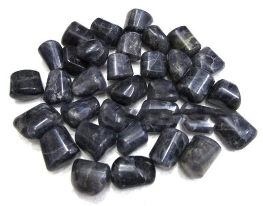 Lolite Hand Polished Tumbled Stones 25 to 30mm - 500 Grams (1.1 LB.) - India