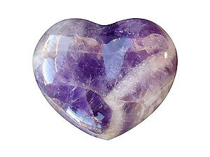 Banded AMETHYST DECORATIVE HEART - Large - 200 grams - Madagascar