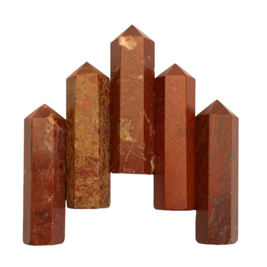 Red Jasper - 30-35mm - Single Terminated Pencil Points - (retail purchase as singles, wholesale min order 5) - NEW1221 -India