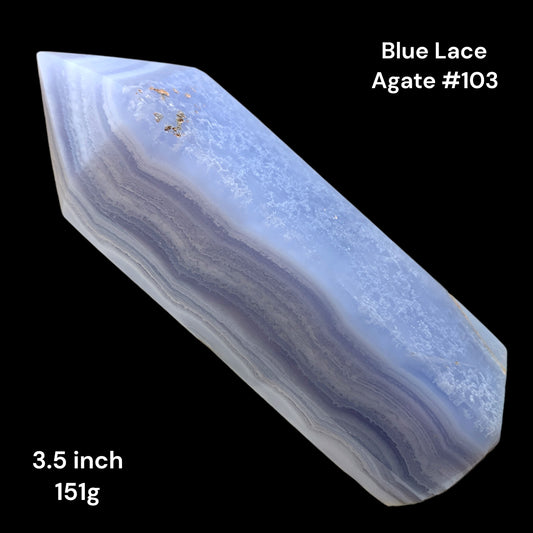 Blue Lace Agate - 3.5 inch - 151g - Polished Points