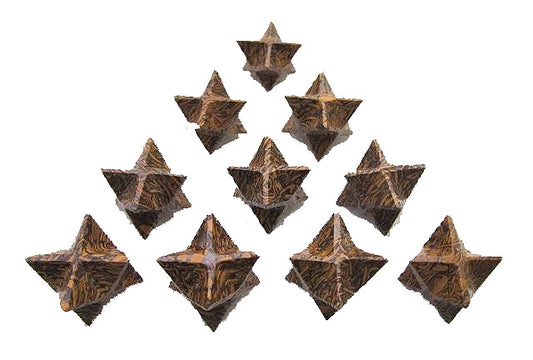 Snake Skin Jasper Merkaba Star Stones 15-18mm - 15 Grams - India (Minimum 5) NEW422