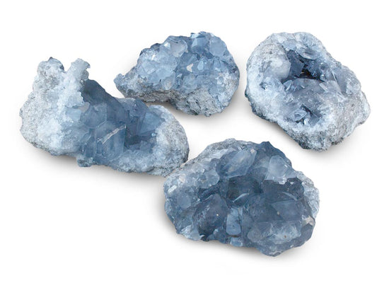 Natural AAA Quality Celestite Druze Crystal 500 to 999g - Sold by the gram - Madagascar - up to 30 per 15kg case  - NEW622