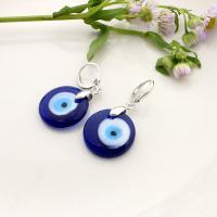 Evil Eye Earrings - Lampwork Glass - 20mm - NEW423